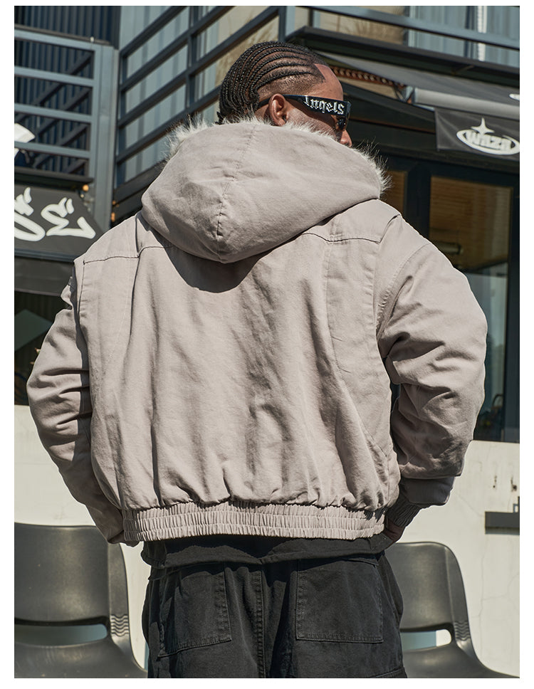 F3F Select Fur Quilted Lining Hoodie Jacket | Face 3 Face