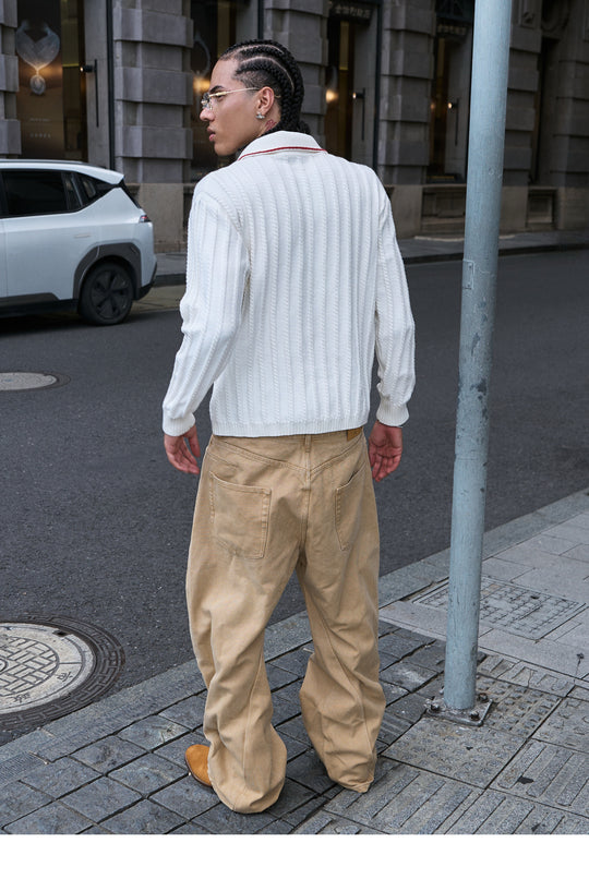 STEEPC Washed Aged Button Fly Canvas Work Pants | Face 3 Face