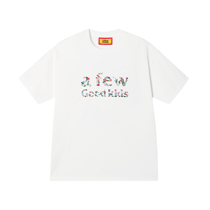 AFGK Floral Letter Embroidery Tee