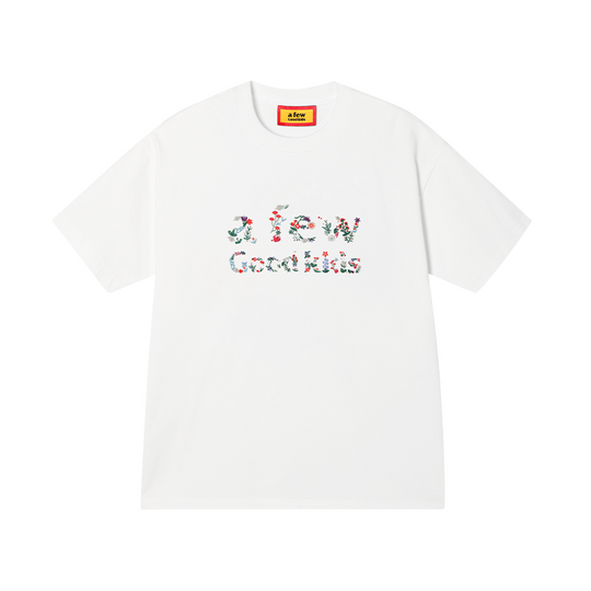 AFGK Floral Letter Embroidery Tee