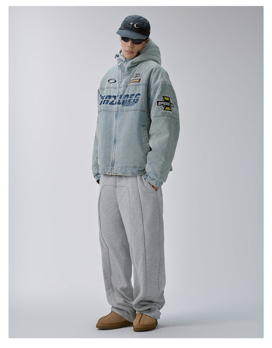 F2CE Stitching Heavyweight Gray Sweatpants | Face 3 Face