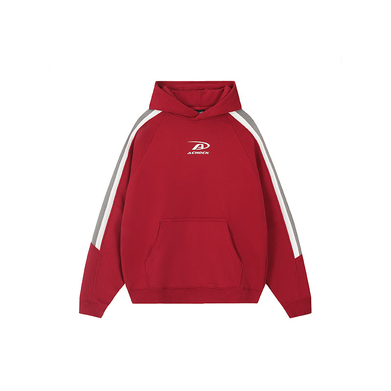 Achock Patchwork Small Logo Print Hoodie