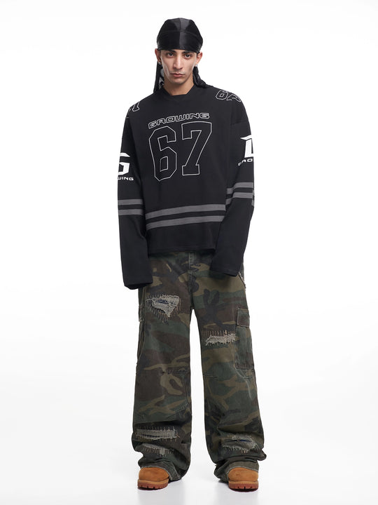 F3F Select 67 Number Long Sleeve Hockey Jersey | Face 3 Face