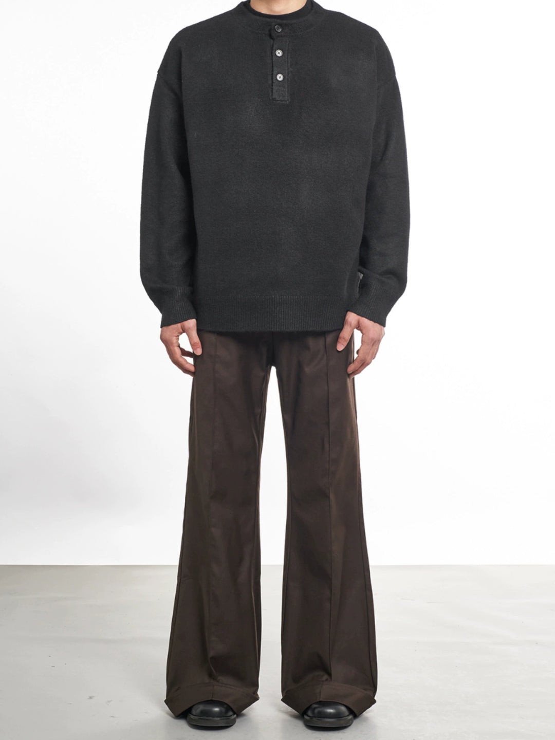 F3F Select Folded Leg Pleated Flared Suit Pants | Face 3 Face