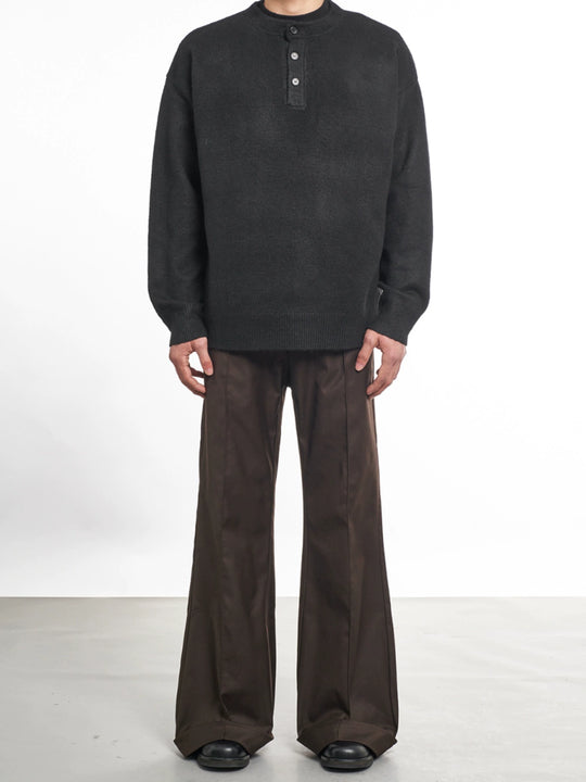 F3F Select Folded Leg Pleated Flared Suit Pants | Face 3 Face