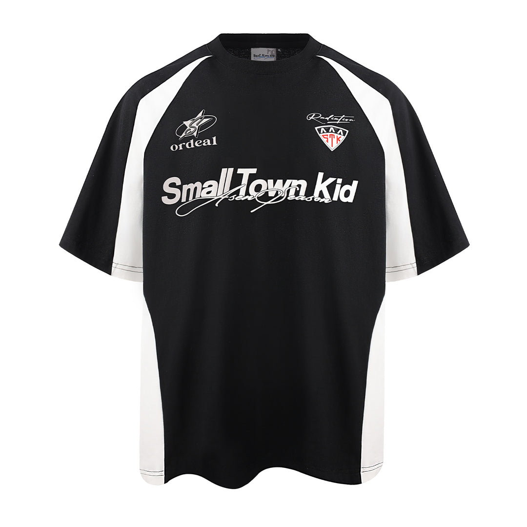 STK SmallTownKid Patchwork Racing Screen Printed Soccer Jersey | Face 3 Face
