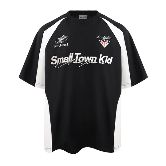 STK SmallTownKid Patchwork Racing Screen Printed Soccer Jersey | Face 3 Face