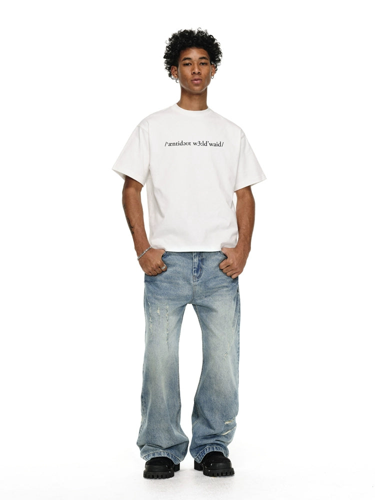 ANTIDOTE Small Letter Logo Printed Tee | Face 3 Face