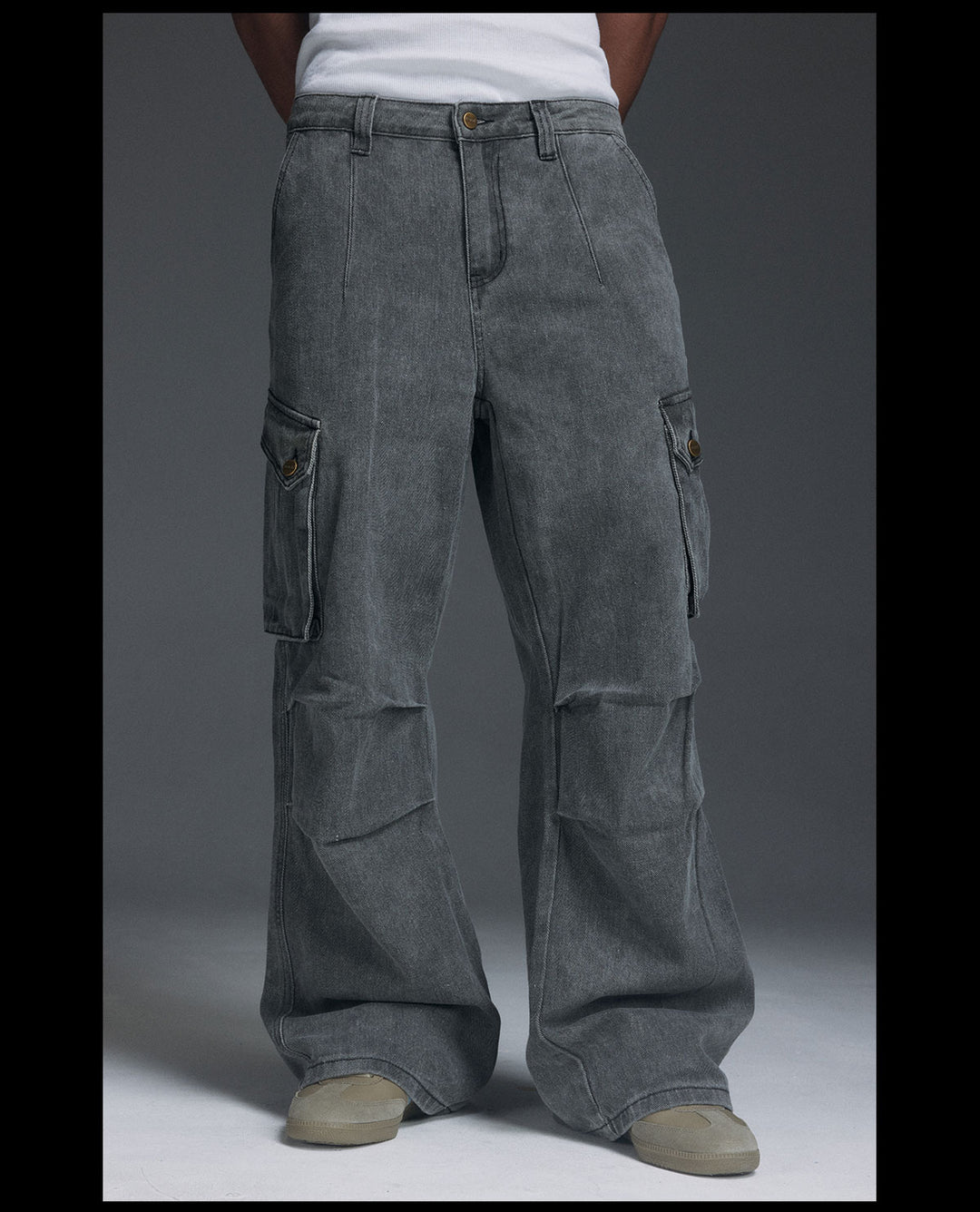 NOVACAM Washed 3D-Pocket Work Cargo Pants | Face 3 Face