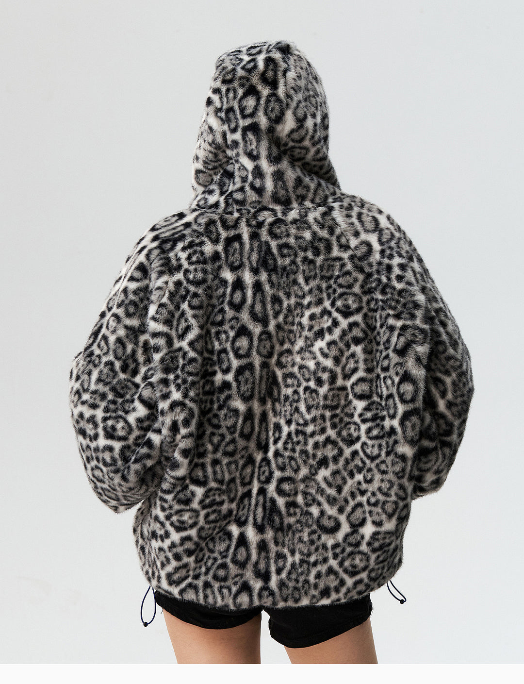 MEDM Reversible Leopard Fur Hooded Track Jacket | Face 3 Face