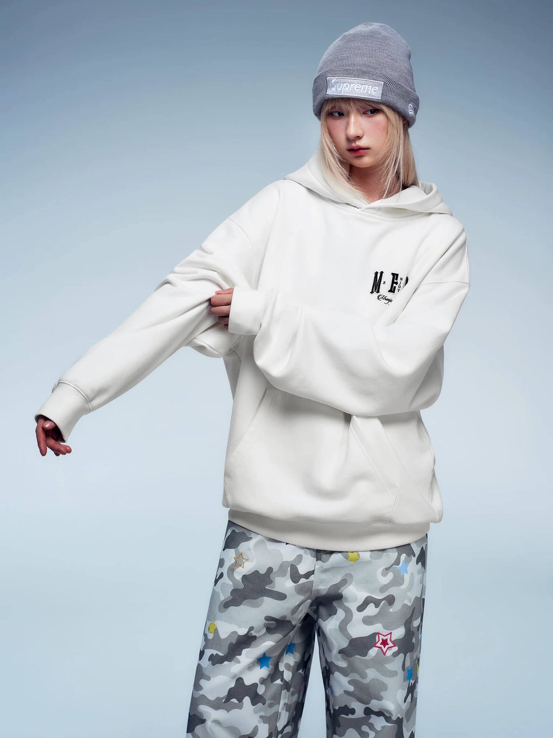 MEDM Camouflage Embroidered Patch Hoodie | Face 3 Face