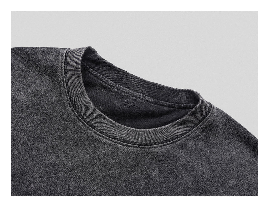 UNDERWATER Black Sand-Washed Basic Faded Tee | Face 3 Face