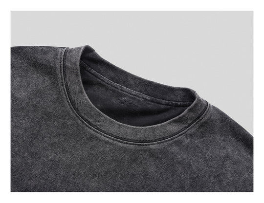 UNDERWATER Black Sand-Washed Basic Faded Tee | Face 3 Face