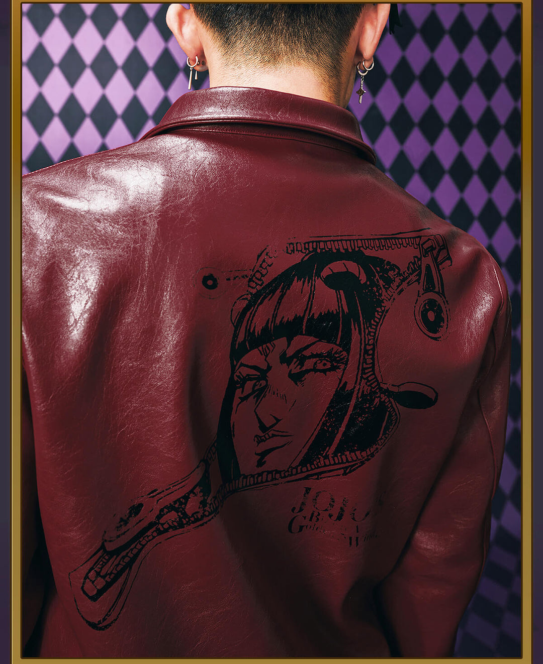 MEDM × JOJO PU Leather Biker Jacket | Face 3 Face