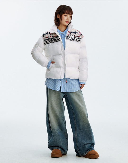 MEDM Ethnic Patchwork Puffer Jacket | Face 3 Face