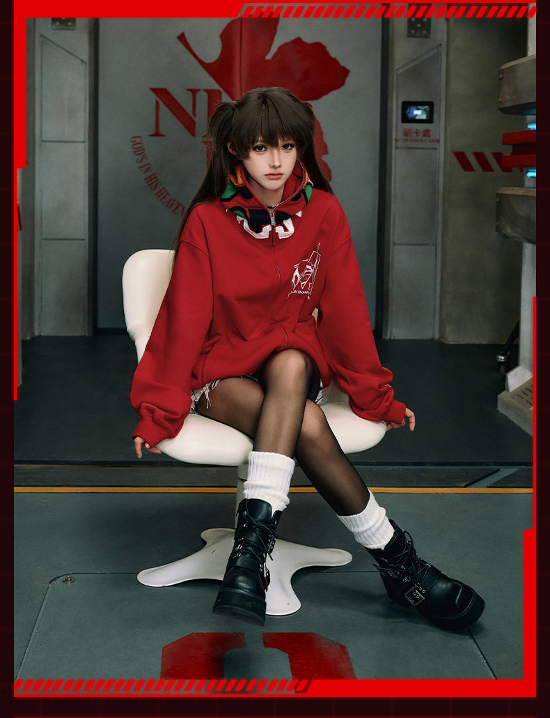 MEDM x EVA Unit-00, Unit-01, Unit-02 Mecha Design Zip-Up Hoodie | Face 3 Face