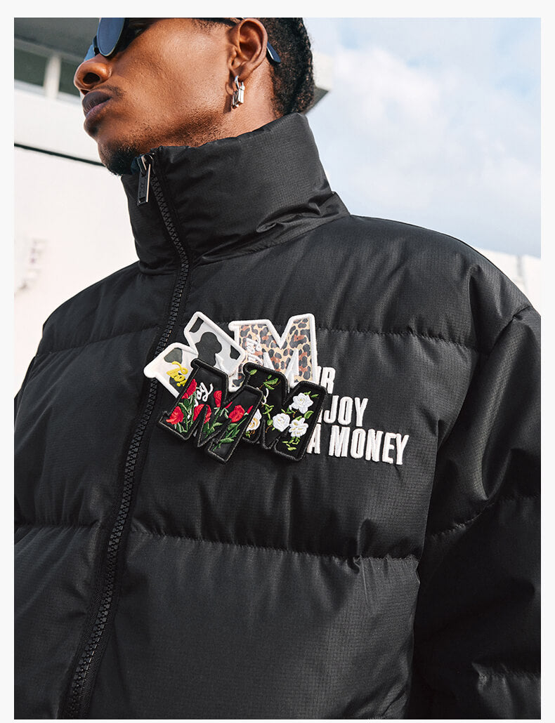MEDM Logo Velcro Down Jacket | Face 3 Face