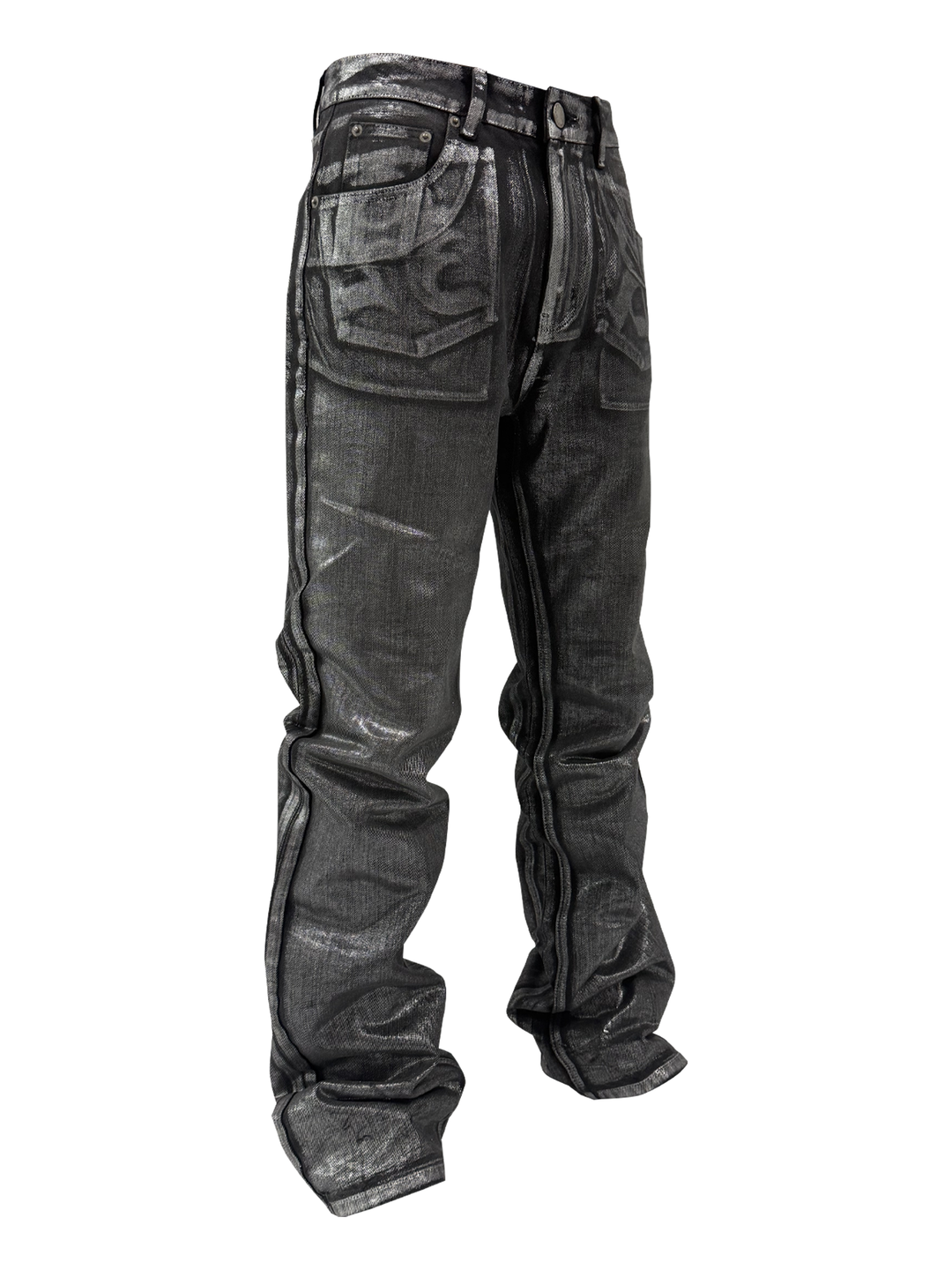 KARMANISTIC Waxed Silver Jeans | Face 3 Face