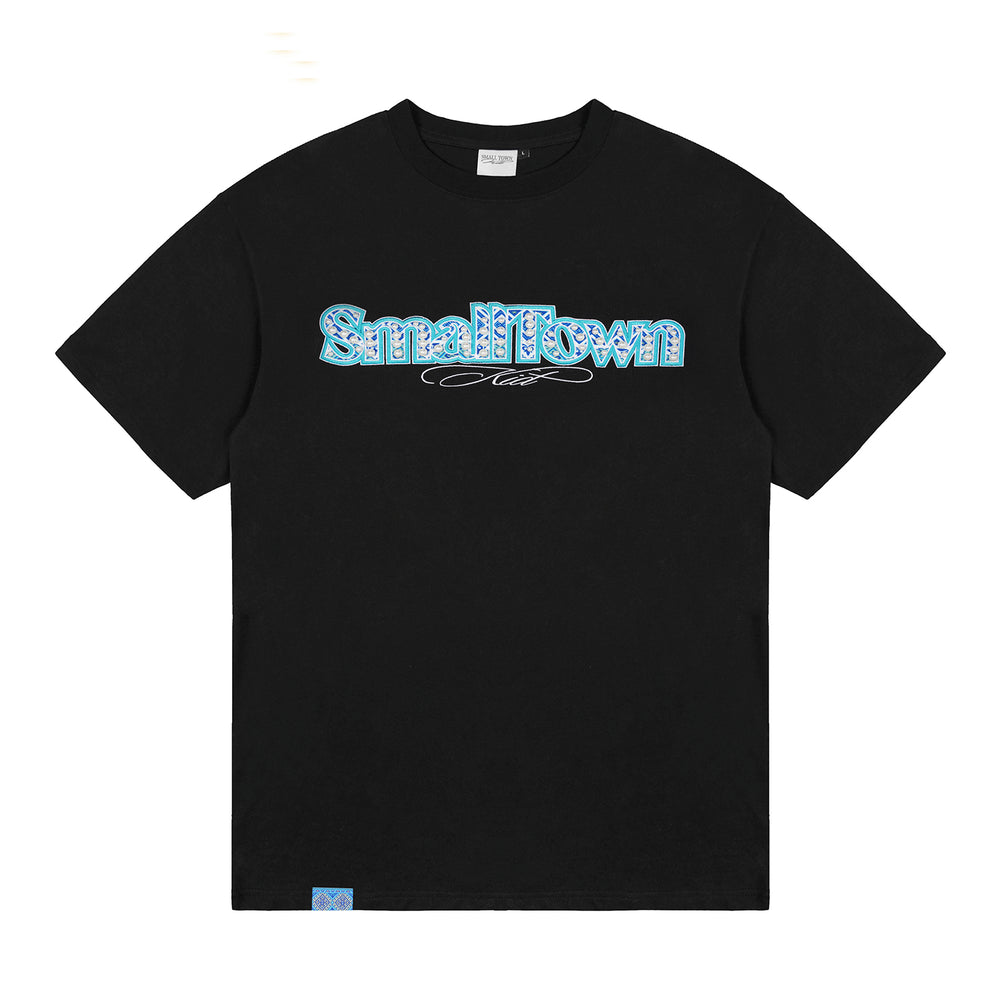 Small Town Kid Pearl Ethnic Embroidery Patch Tee | Face 3 Face