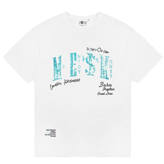 MEDM x STK Sequins Embroidered Logo Tee | Face 3 Face