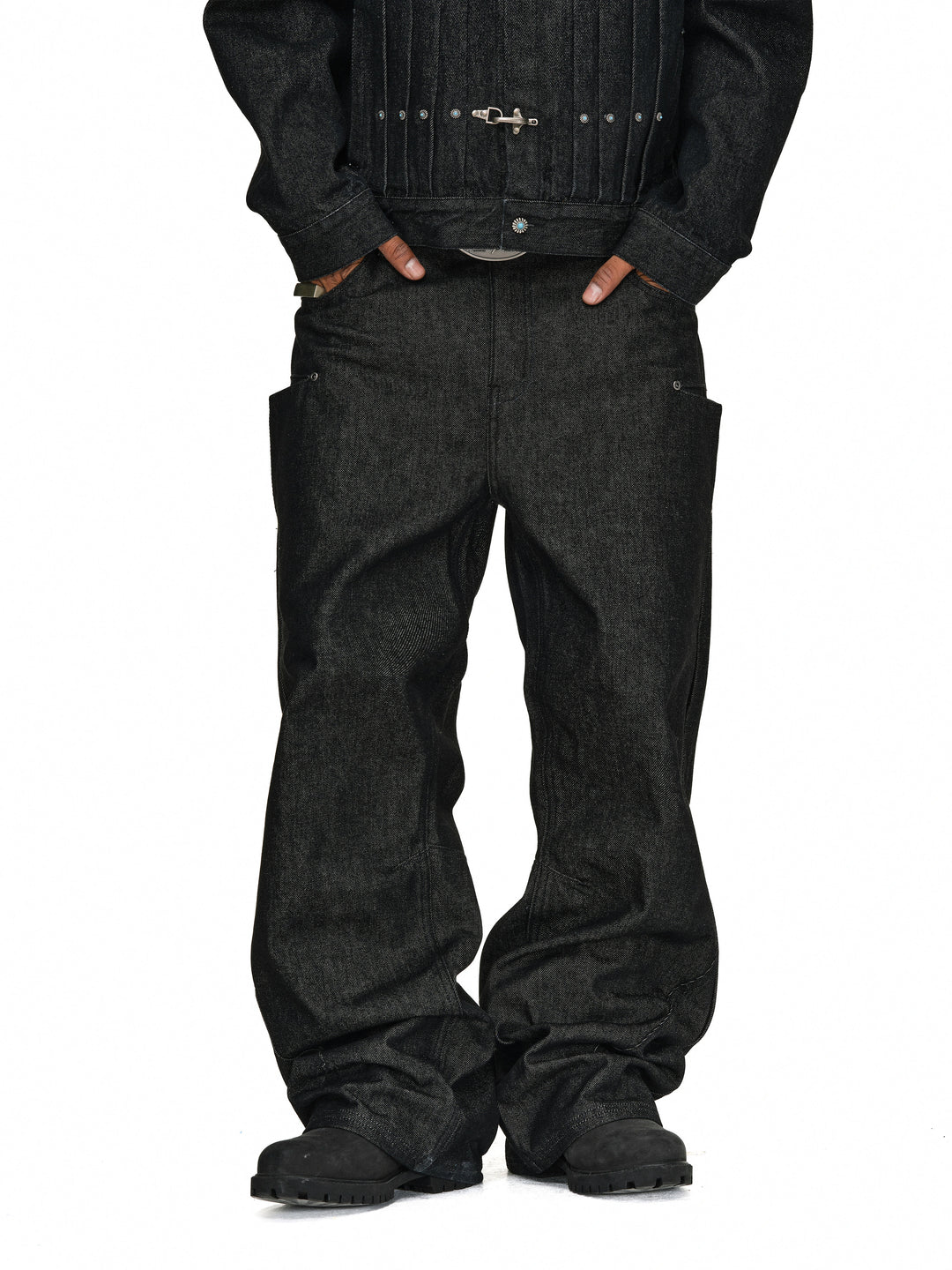 ANTIDOTE Studded Slash Pocket 3D Cut Jeans | Face 3 Face