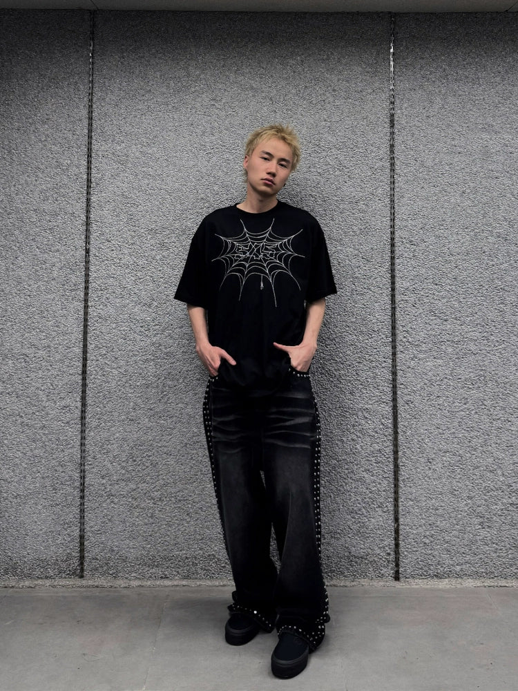 S45 Spiderweb Logo Embroidered Tee | Face 3 Face