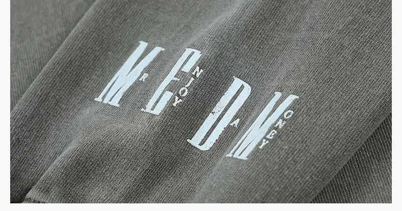 MEDM Flame Bones Graphic Washed Long Sleeve Tee | Face 3 Face