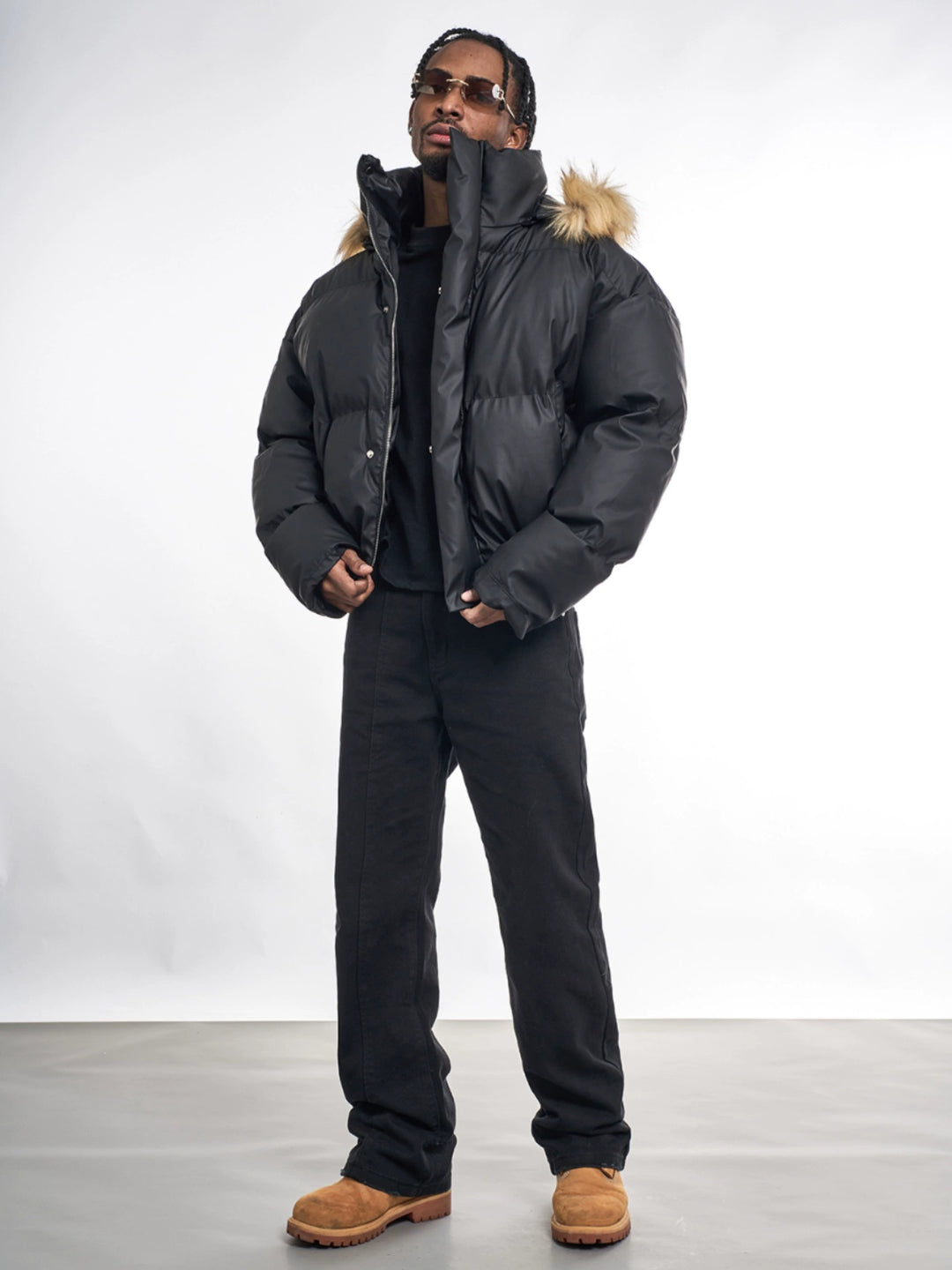 F3F Select One-Leg Center Stitch Black Jeans | Face 3 Face