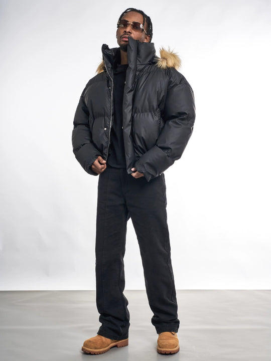 F3F Select One-Leg Center Stitch Black Jeans | Face 3 Face