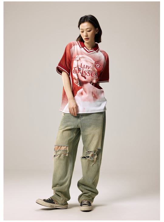 Remedy Luv & Kisses Soccer Jersey Polo Shirt | Face 3 Face