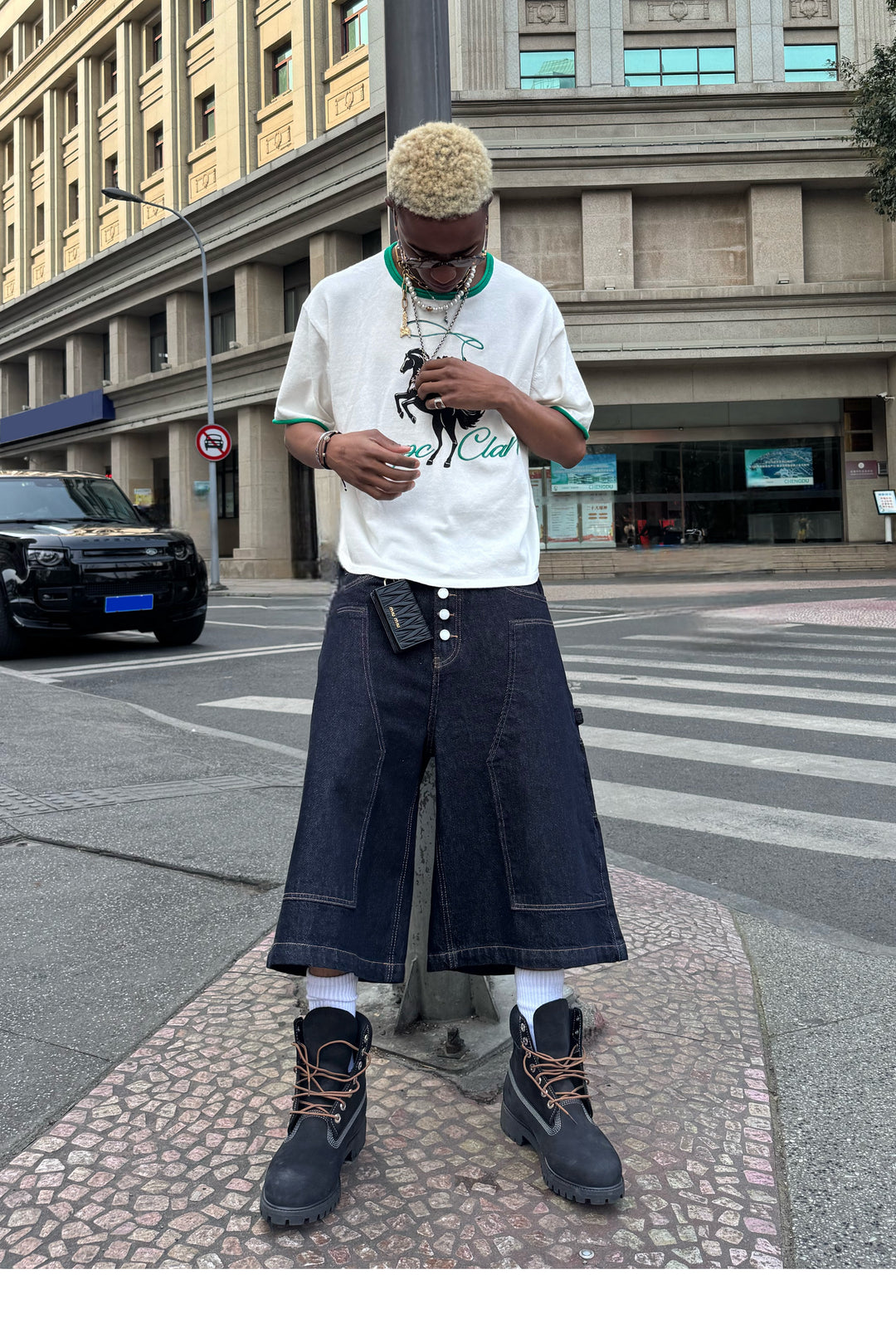 STEEPC Colorblock 3D Embroidered Knit Tee | Face 3 Face