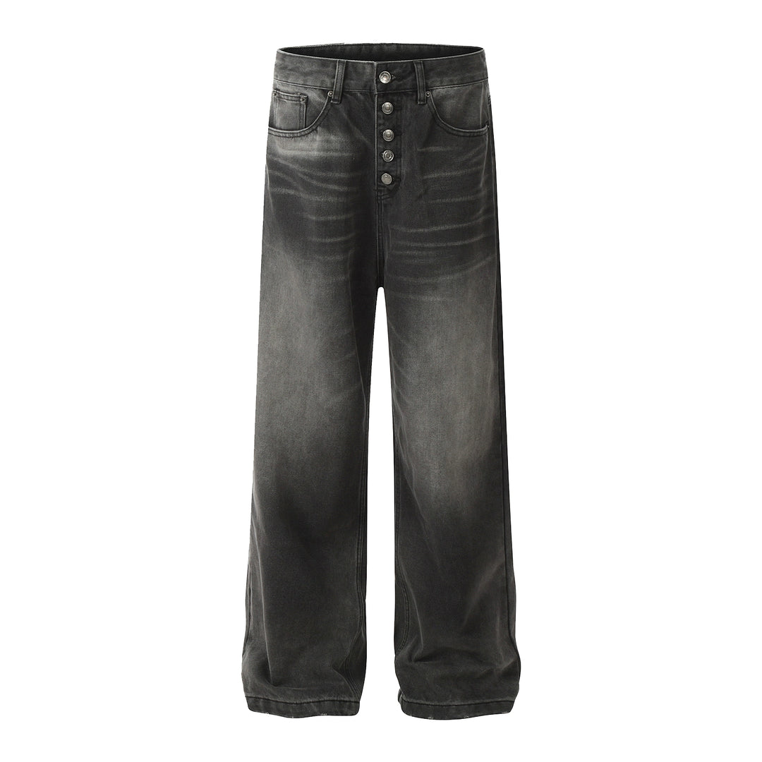 F3F Select Five Buttons Washed Black Jeans | Face 3 Face