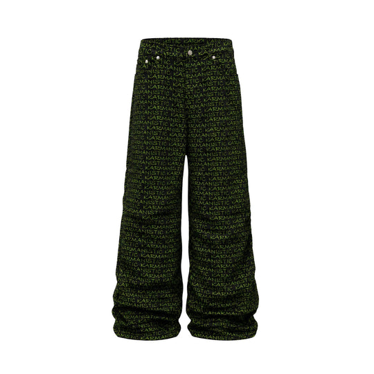KARMANISTIC All Over Logo Print Baggy Jeans | Face 3 Face