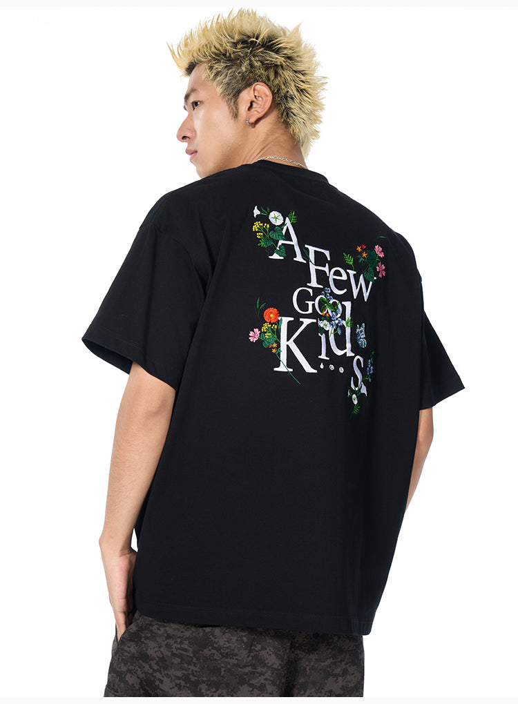 AFGK Pocket Floral Embroidered Tee | Face 3 Face