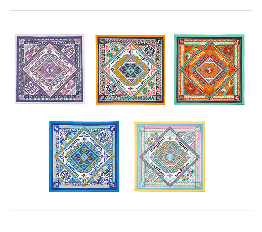 Small Town Kid Geometric Pattern Square Scarf | Face 3 Face