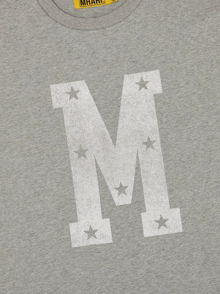 MHARF Gray M Stars Vintage Print Tee | Face 3 Face