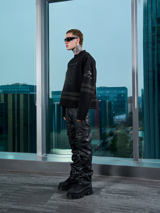 PMW Black Vintage Hockey Jersey | Face 3 Face