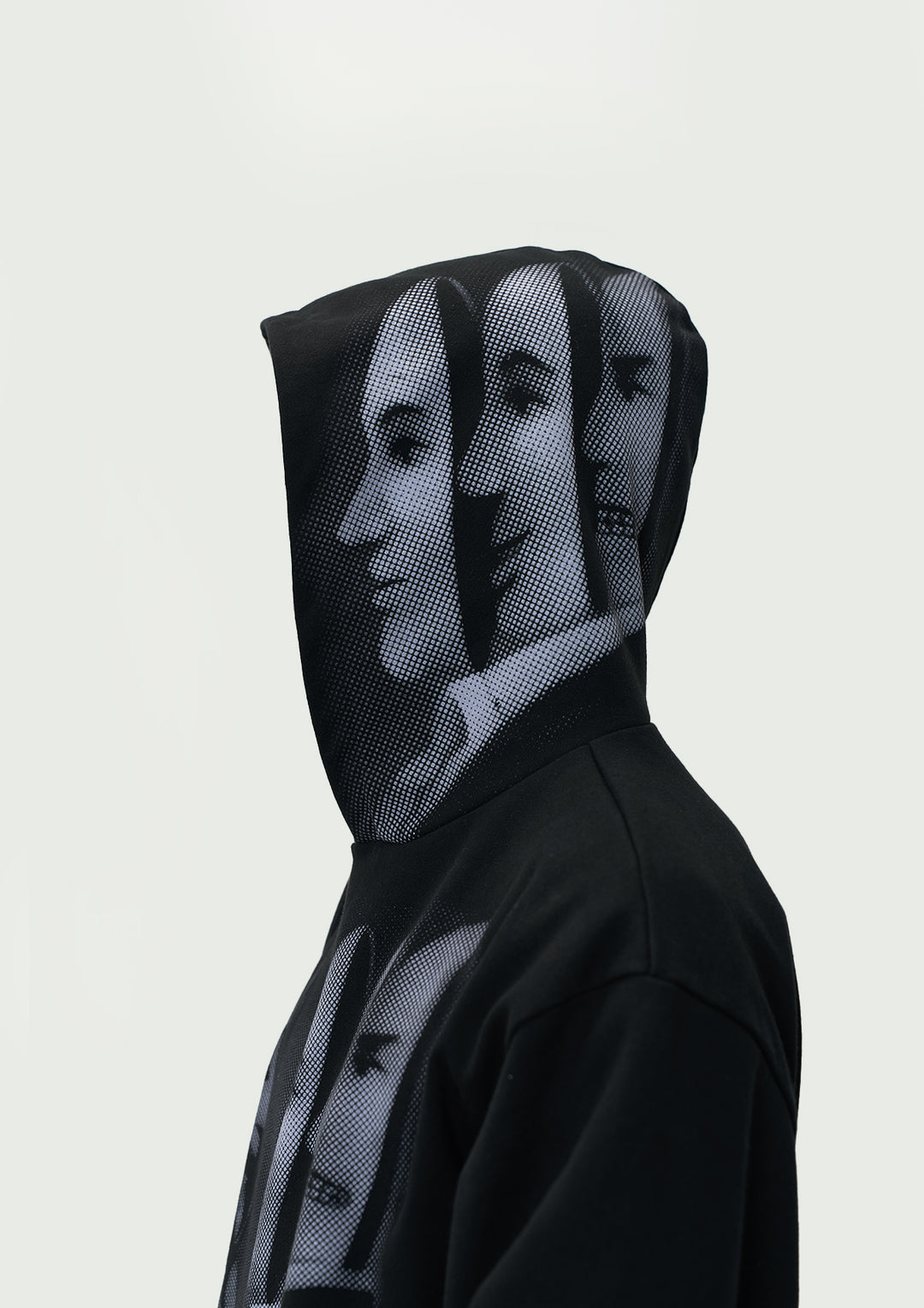 EVILKNIGHT(EK) Mirror Duality Graffiti Print Hoodie | Face 3 Face