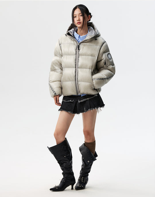 MEDM Hooded Sheer Down Jacket | Face 3 Face