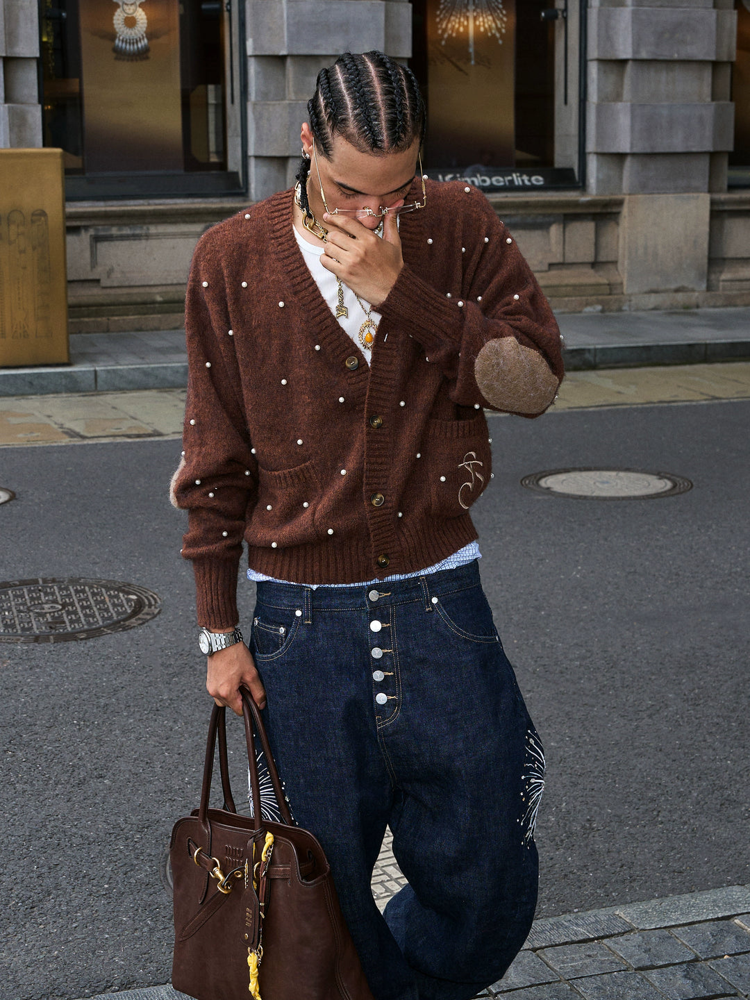 STEEPC Wool Blend Pearl Knit Cardigan | Face 3 Face