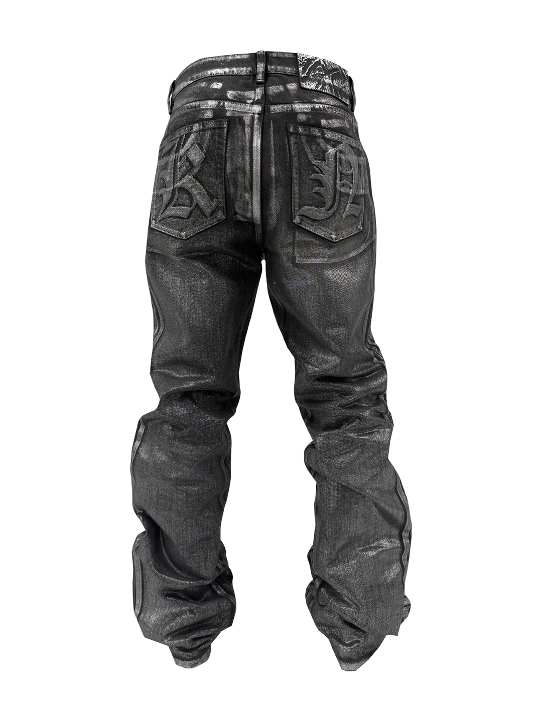 KARMANISTIC Waxed Silver Jeans | Face 3 Face