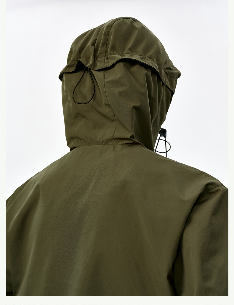 MEDM Basic Logo Embroidered Hardshell Jacket | Face 3 Face