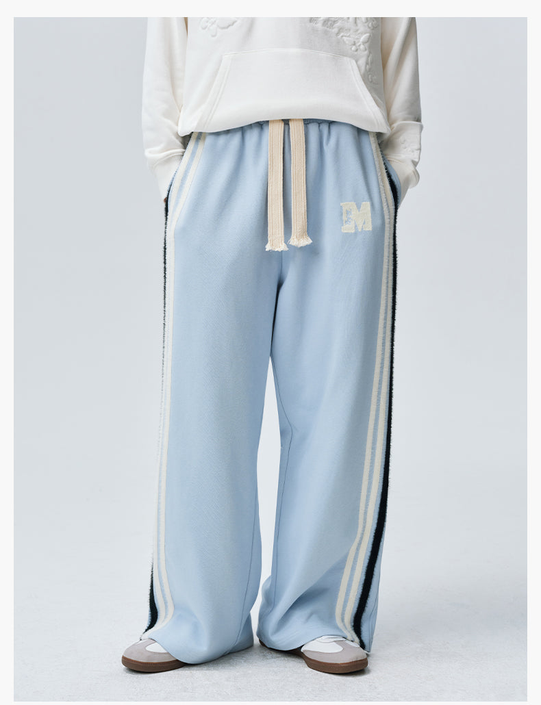 MEDM Side Stripe Four-Bar Drawstring Baggy Sweatpants | Face 3 Face