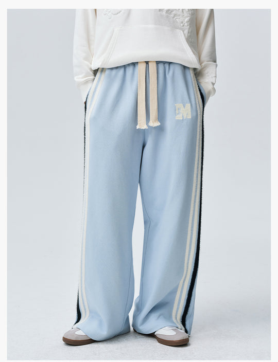 MEDM Side Stripe Four-Bar Drawstring Baggy Sweatpants | Face 3 Face