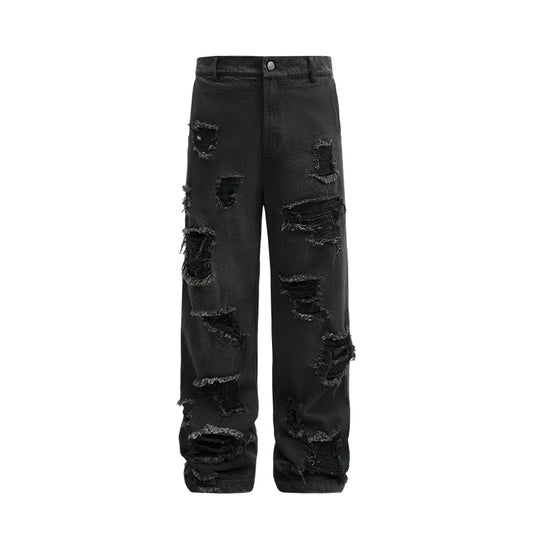 ANTIDOTE Damaged Spray Colored Denim Jeans