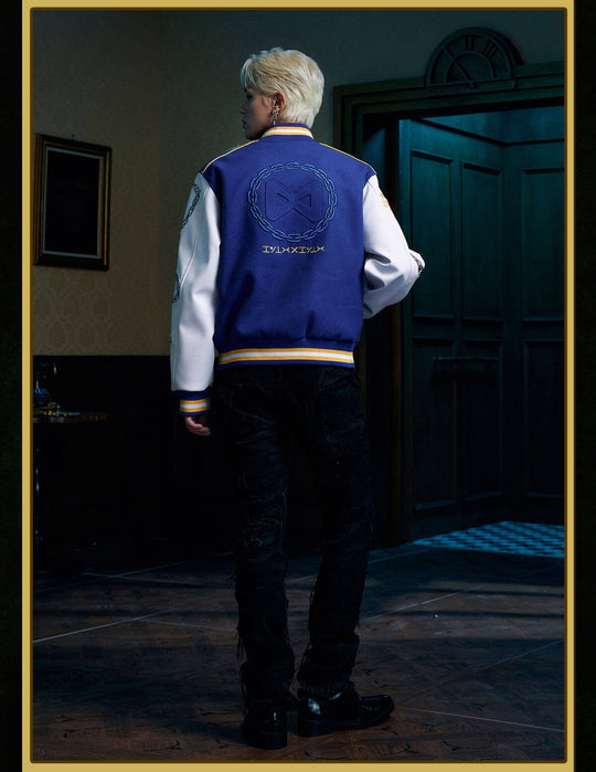 MEDM × HUNTER×HUNTER Kurapika PU Leather Varsity Jacket