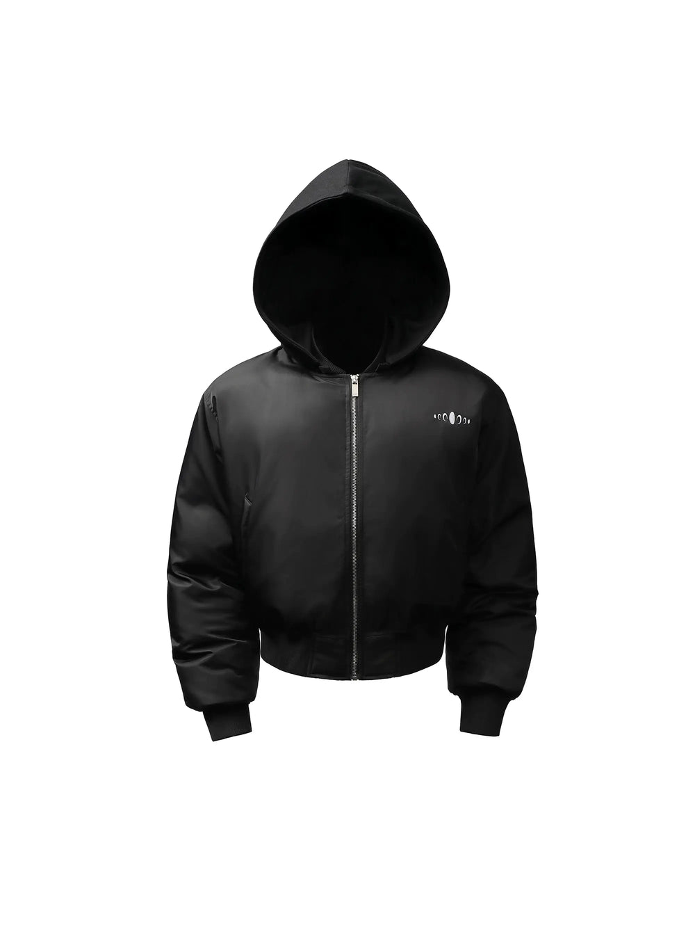 KARMANISTIC Embroidered Hooded Puffer Bomber Jacket | Face 3 Face