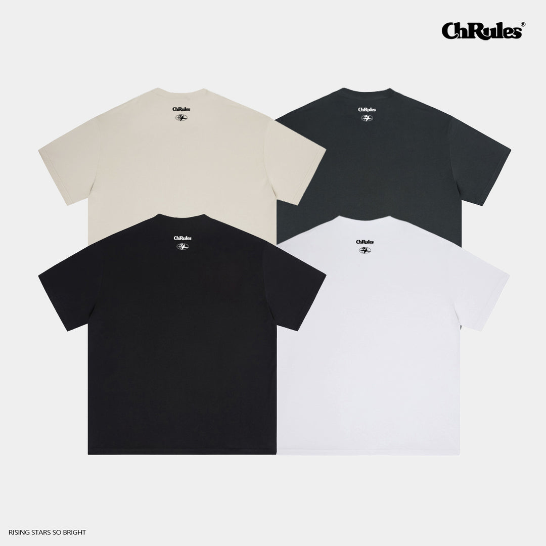 Cashrules / CHRULES Basic Letter Daily Slogan Logo Tee | Face 3 Face