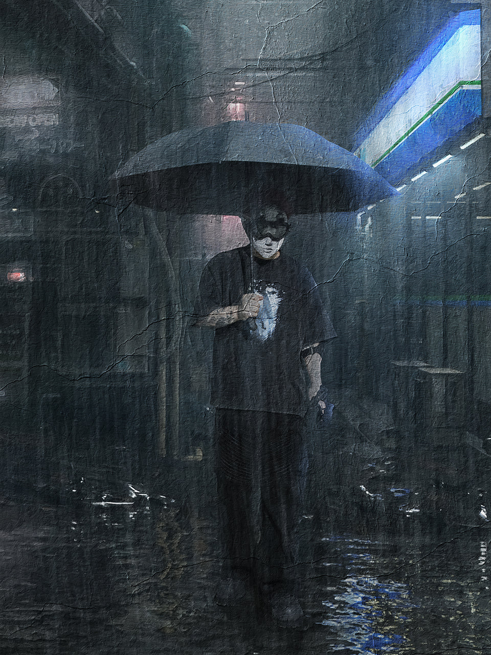 UNDERWATER Vintage Washed Destroyed Print Tee | Face 3 Face