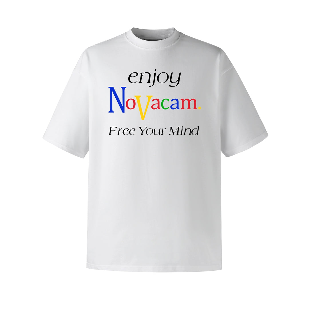 NOVACAM Enjoy Vintage Letter Print Tee | Face 3 Face